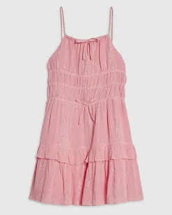 Girls Pink Tiered Dress