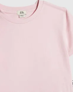 Girls Pink T-Shirt And Flared Leggings Set