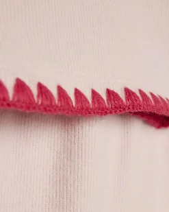 Girls Pink Whipstitch T-Shirt Set