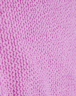 Girls Purple Colour Block Textured Swimsuit