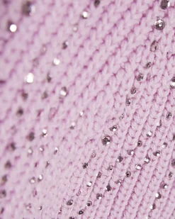 Girls Purple Embellished Crochet Top