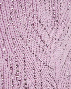 Girls Purple Embellished Crochet Top