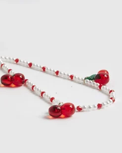 Girls Red Cherry Phone Charm