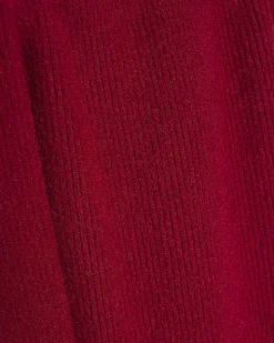 Girls Red Cosy Ribbed Sweatshirt Set