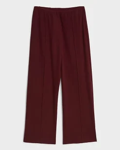 Girls Red Cosy Wide Leg Trousers