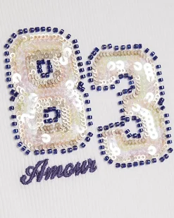 Girls White 83 Sequin Tank Top