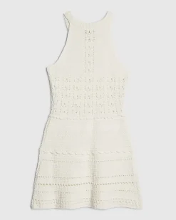 Girls White Crochet Sea Charms Dress