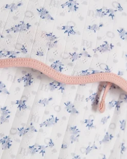Girls White Ditsy Pointelle Pyjamas