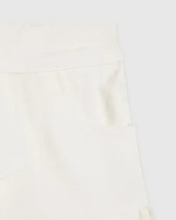 Girls White Pearl Waistcoat And Skirt Set