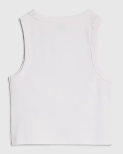 Girls White RI Diamante Tank Top