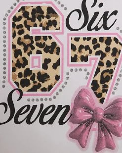 Girls White Six Seven 67 Boxy T-Shirt