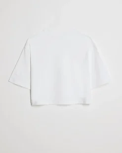 Girls White Studded Boxy Top