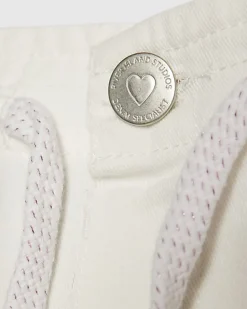Girls White Wide Leg Jeans