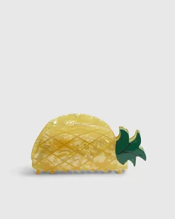 Girls Yellow Pineapple Hair Claw Clip