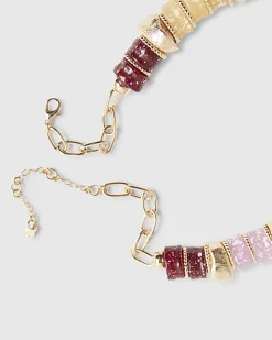 Gold Beaded Chunky Necklace