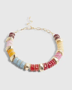 Gold Beaded Chunky Necklace