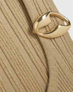 Gold Buckle Knitted Vest