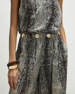 Gold Chain Circle Belt