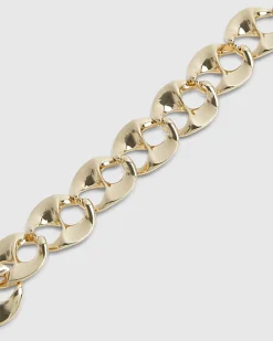 Gold chain link bracelet