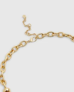 Gold coin collar necklace