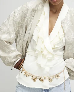 Gold Coin Drape Chain Belt