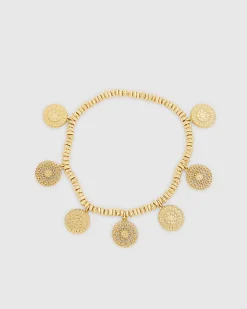Gold Coin Stretch Anklet