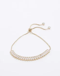 Gold Diamond Simulant Bracelet
