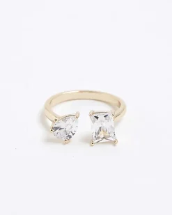Gold Diamond Simulant Ring