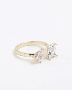 Gold Diamond Simulant Ring