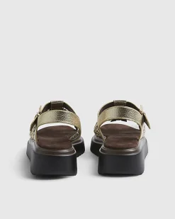 Gold Fisherman Flatform Sandals