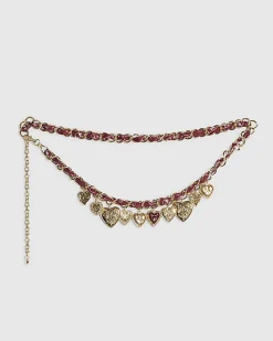 Gold Heart Chain Belt