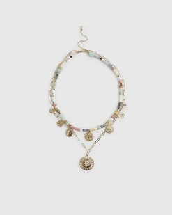 Gold layered beaded necklace