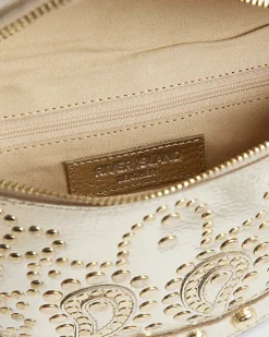 Gold Leather Studded Bum Bag