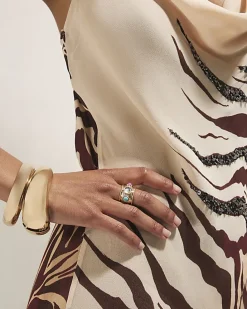 Gold Mixed Stone Ring