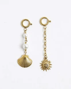 Gold Pack Of 2 Sun & Shell Bikini Charms