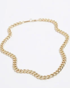 Gold Plated curb chain necklace