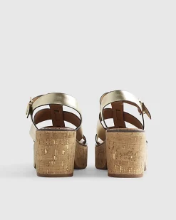 Gold Platform Fisherman Sandals