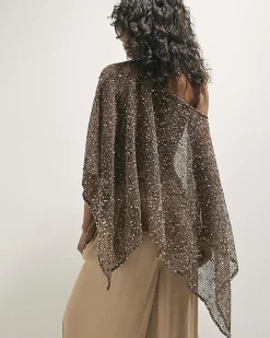 Gold Sequin Knitted Cape