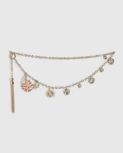 Gold Shell Coin Chain Belt