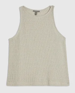Gold Sleeveless Metallic Vest Top