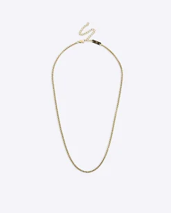 Gold stainless steel cable chain necklace