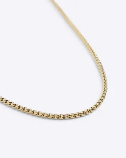 Gold stainless steel cable chain necklace