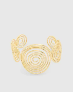 Gold Swirl Arm Cuff