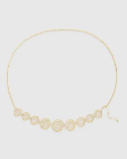 Gold swirl chain belt