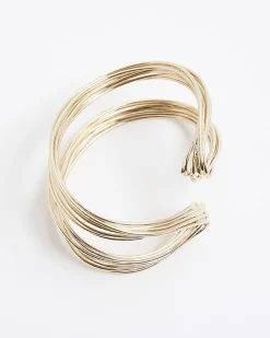 Gold Wire Cuff Bracelet