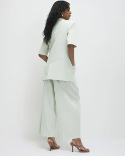 Green Ankle Grazer Tailored Trousers