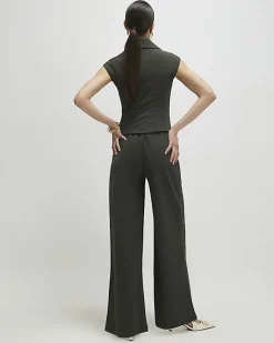 Green Cap Sleeve Wide Leg Jumpsuit