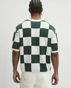 Green Checkerboard Sanctuaire T-Shirt