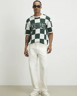 Green Checkerboard Sanctuaire T-Shirt