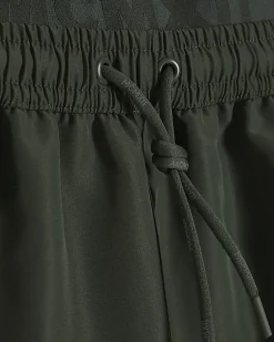 Green Double Waistband Swim Shorts